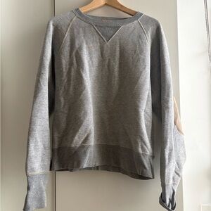 Alex Mill Classic Grey Crewneck Sweatshirt with Elbow Patch